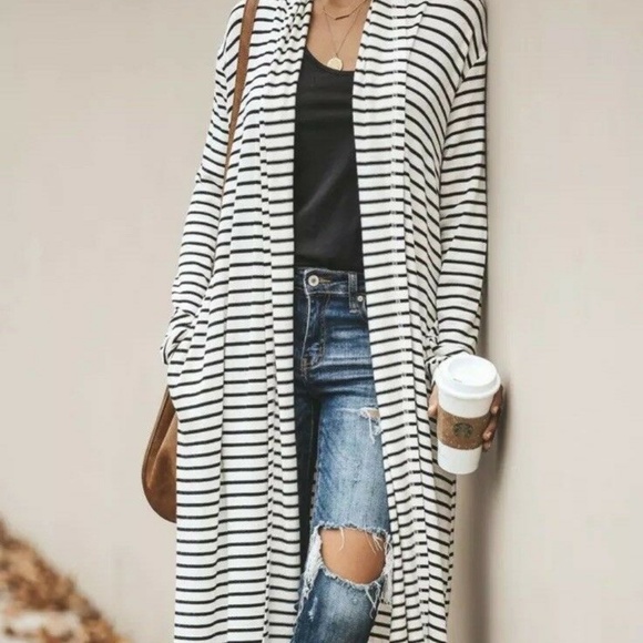 Figleaffashion Sweaters - New Rachel Knit Long Sleeve Maxi Cardigan Sweater